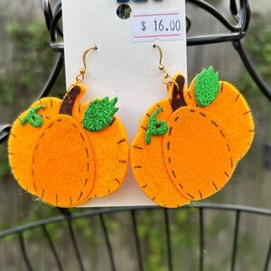 Pumpkin-Themed Adult Earrings